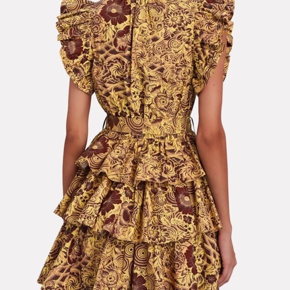 Ulla Johnson Honoria Tiered Printed Poplin Mini Dress SZ XXS - Picture 3 of 9